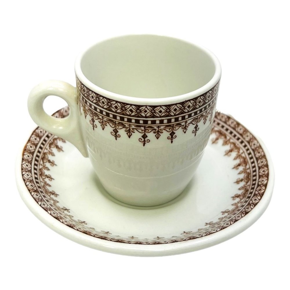 Bel & The Dragon Vitrified Hotel Ware Espresso Teacup Set Dunn Bennett - Picture 4 of 10